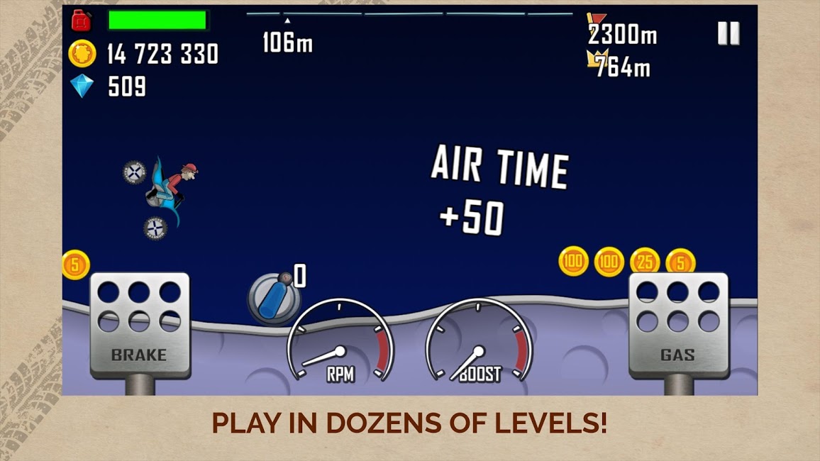 hill climb racing unlimited coins cheat in 30 seconds